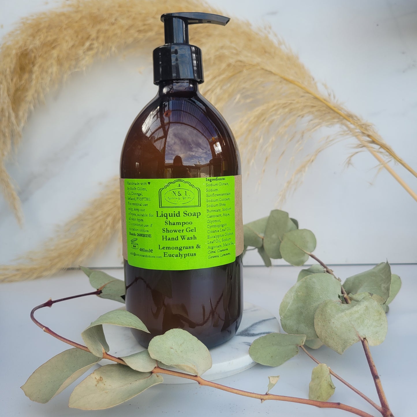 Aromatherapy Liquid Shampoo, Bodywash, Shower Gel & Handwash